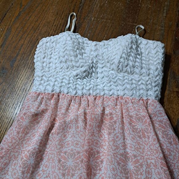 Juniors Size Large Trixxi Sleeveless Spaghetti Strap Floral Maxi Dress Open Back - Picture 8 of 8